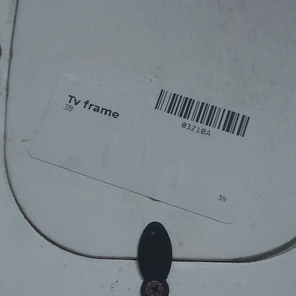 Vintage TV frame pink white 